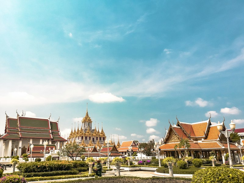Cambodian pagoda near Poipet